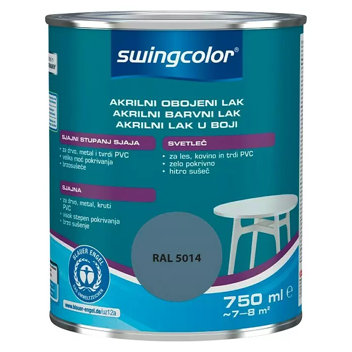 swingcolor Lak u boji - Golubinje plave boje, 750 ml, Sjaj - Pogled sprijeda