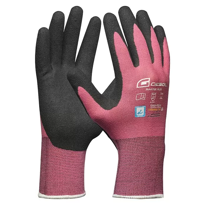 Gebol Guantes de trabajo Master Flex - 8, Rojo - Vista frontal