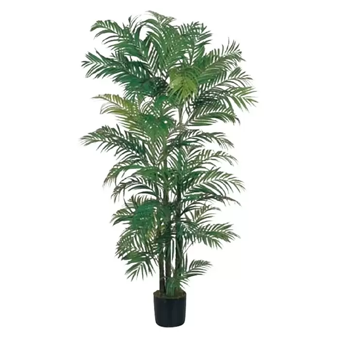 Planta artificial Areca palme - Altura: 190 cm, Verde, Plástico - Vista frontal
