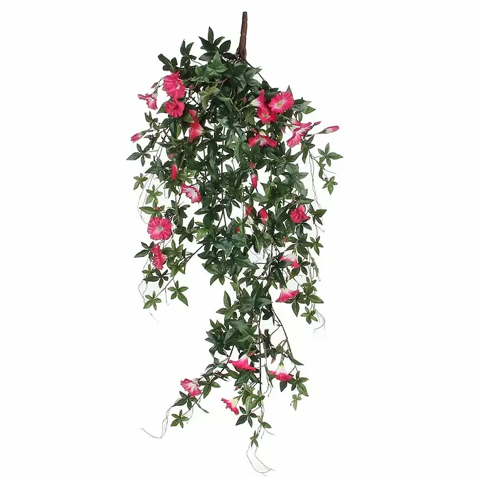 Flor artificial Petunia - Altura: 180 cm, Rosa, Plástico - Primer plano