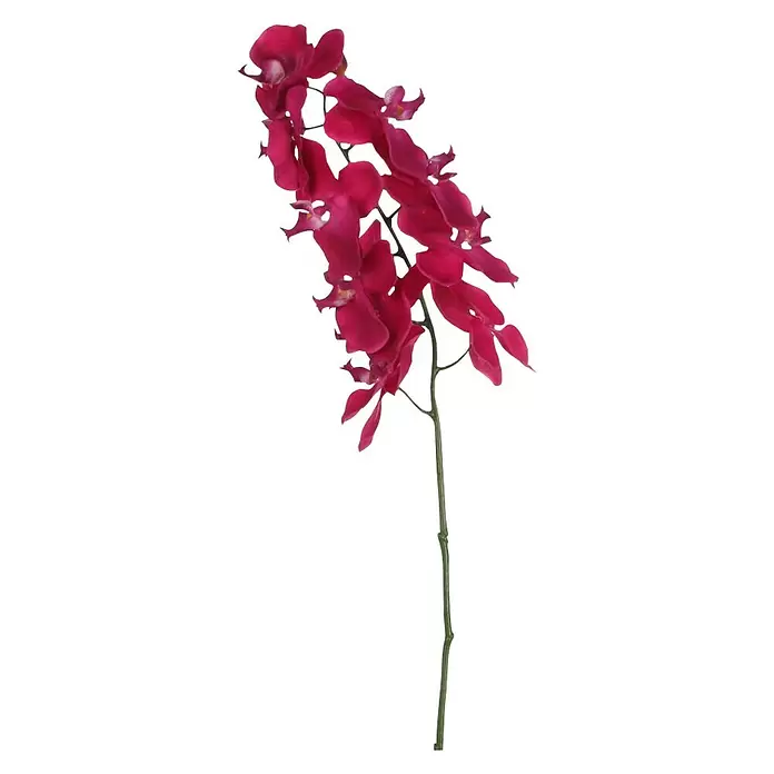 Flor artificial Orquídea - Altura: 71 cm, Lila, Plástico - Vista frontal