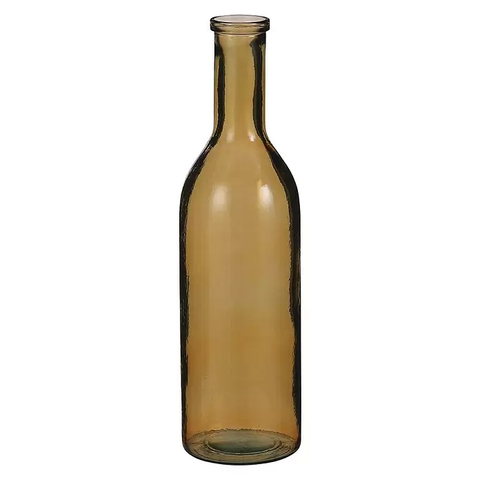 Jarrón de vidrio redondo Rioja - Ø x Al: 15 x 50 cm, Beige - Vista frontal