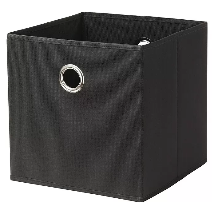 Aufbewahrungsbox Softbox - L x B x H: 320 x 320 x 320 mm, Schwarz - Diagonale Ansicht