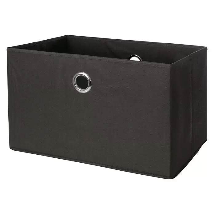 Aufbewahrungsbox Softbox L - L x B x H: 320 x 530 x 320 mm, Schwarz - Diagonale Ansicht