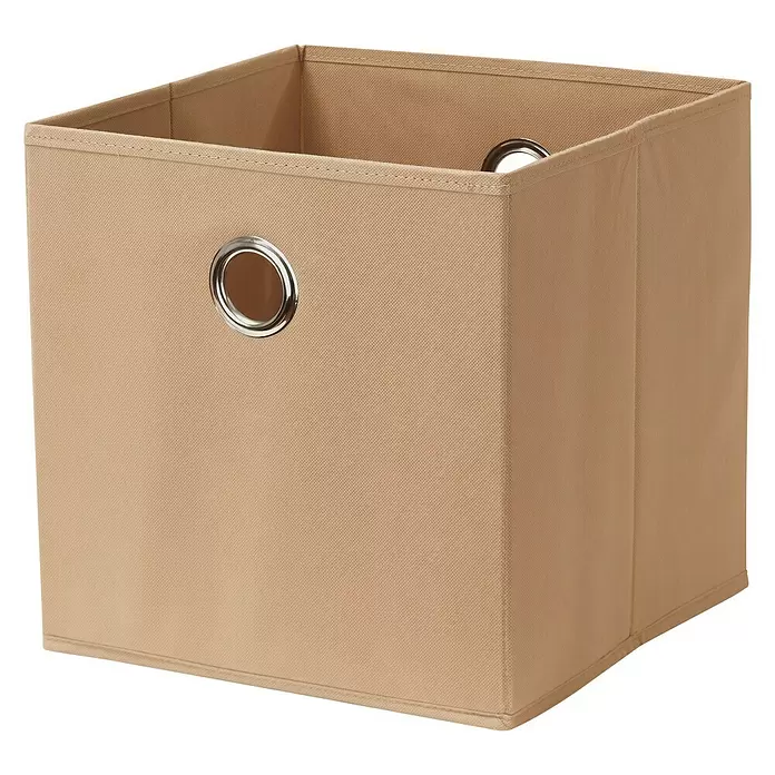Aufbewahrungsbox Softbox - L x B x H: 320 x 320 x 320 mm, Braun - Diagonale Ansicht
