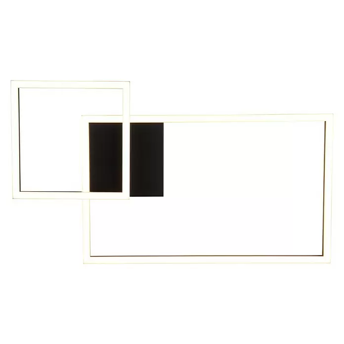 Reality Leuchten LED-Deckenleuchte Padella - 25 W, L x B x H: 36 x 63 x 7 cm, Messing - Draufsicht