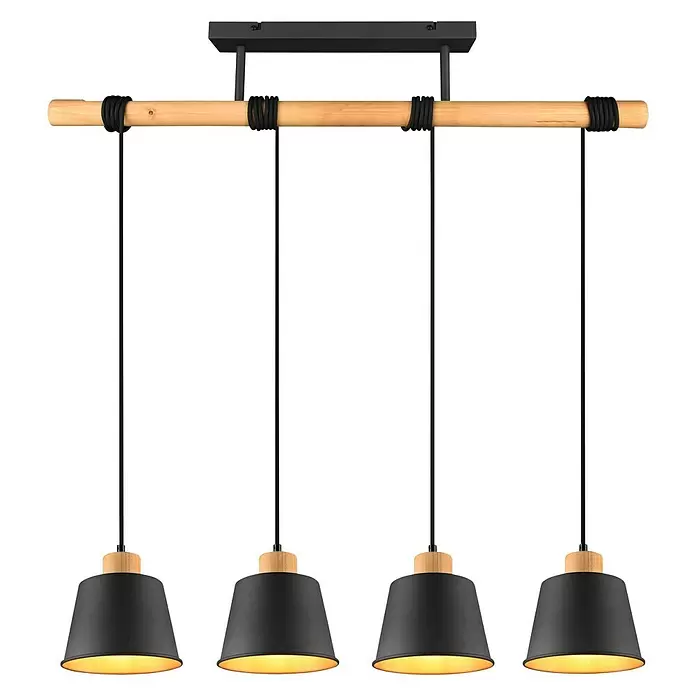 Trio Leuchten Hanglamp Harris - Hoogte: 1,5 m, Aantal lichtbronnen: 4 st. - Vooraanzicht