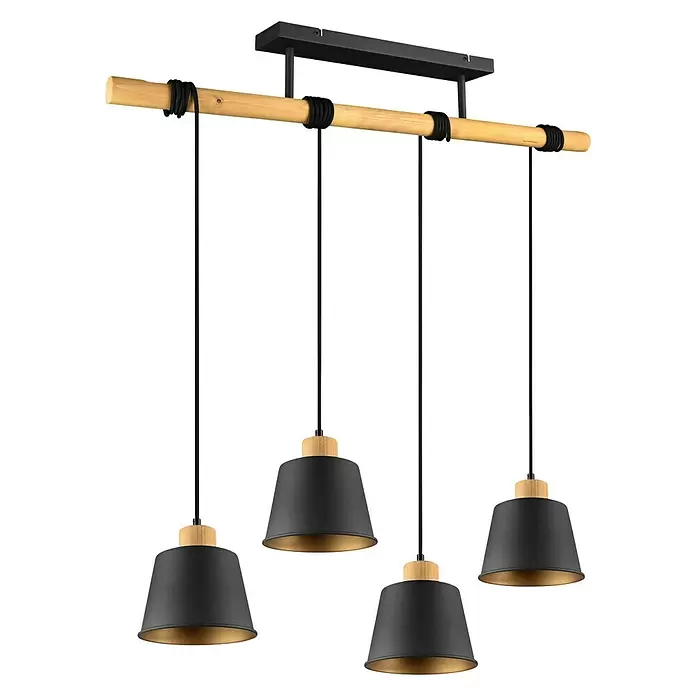Trio Leuchten Hanglamp Harris - Hoogte: 1,5 m, Aantal lichtbronnen: 4 st. - Vooraanzicht