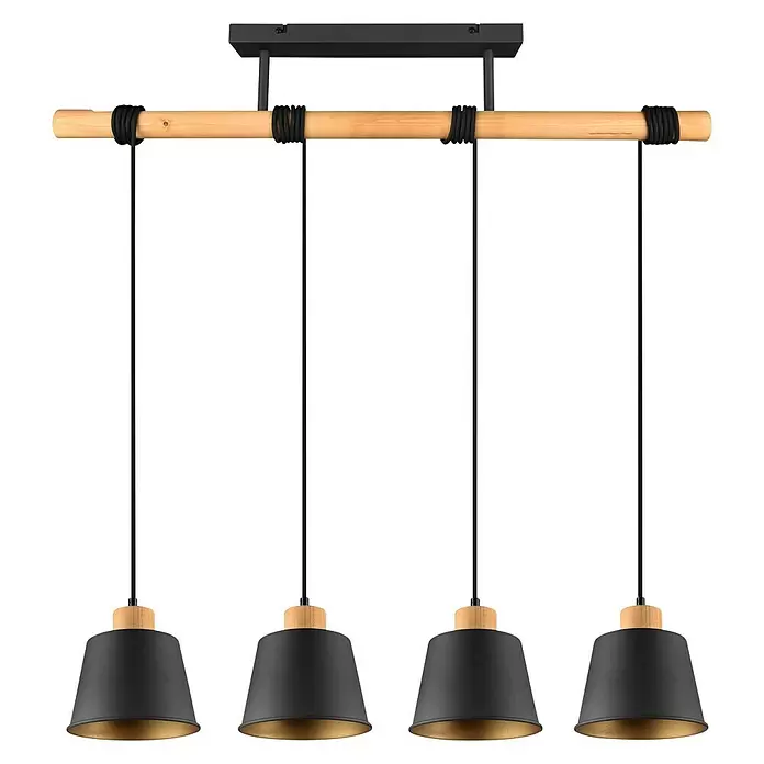 Trio Leuchten Hanglamp Harris - Hoogte: 1,5 m, Aantal lichtbronnen: 4 st. - Vooraanzicht