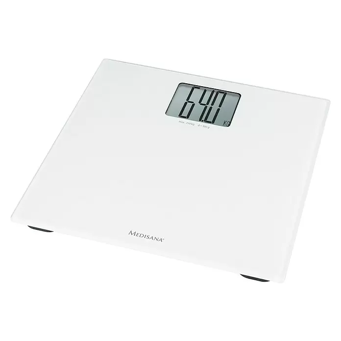 Personenwaage PS 470 XL - Digital, Step-on Einschaltung, Glas, Belastbarkeit: 250 kg - Diagonale Ansicht
