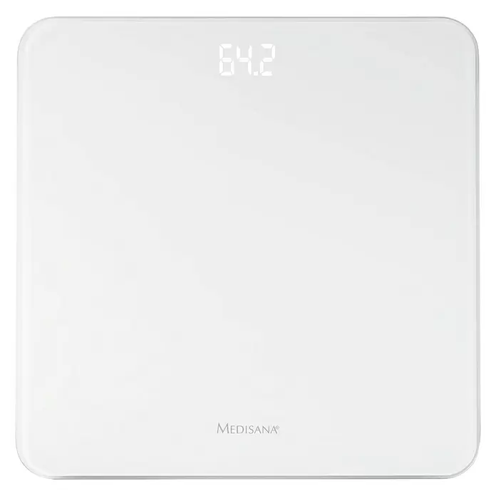 Personenwaage PS 435 - Digital, Step-on Einschaltung, Glas, Belastbarkeit: 180 kg - Vorderansicht