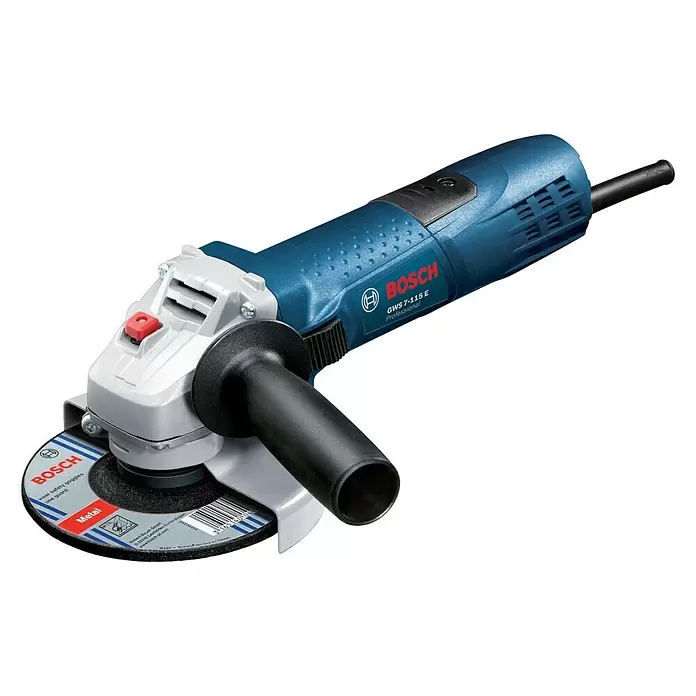 Bosch Professional Winkelschleifer GWS 7-115 E - 720 W, Durchmesser Scheibe: 115 mm, Leerlaufdrehzahl: 2.800 U/min - 11.000 U/min - Diagonale Ansicht