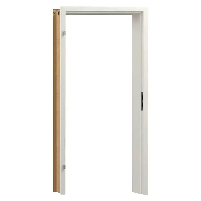 GetaDoor Aperto Dovratnik GA24 - Š x V: 750 x 2.000 mm, DIN graničnik: Lijevo, Bijele boje, Debljina stijenke: 100 mm - Pogled sprijeda