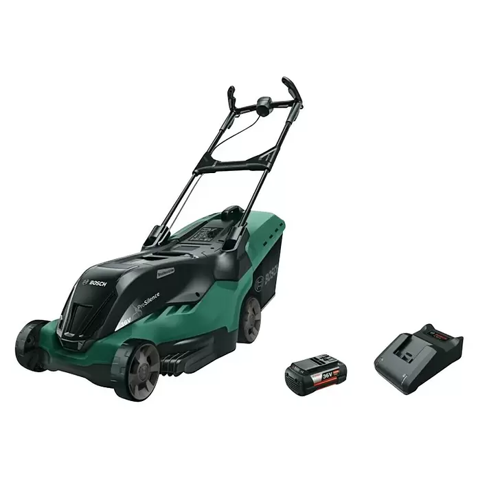 Bosch Akumulatorska kosilica Advanced Rotak 36-650 - 36 V, 1 baterija, 4 Ah, Širina reza: 40 cm - Dijagonalni pogled