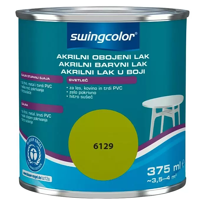 swingcolor Lak u boji - Jabuka zelene boje, 375 ml, Sjaj - Pogled sprijeda