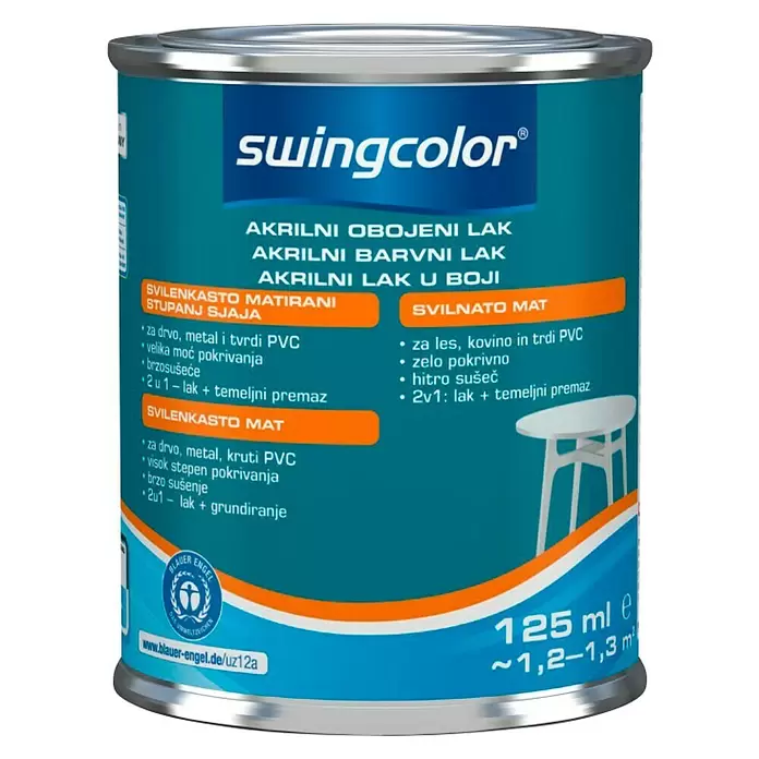 swingcolor Lak u boji - čisto bijele boje, 125 ml, Sjaj - Pogled sprijeda