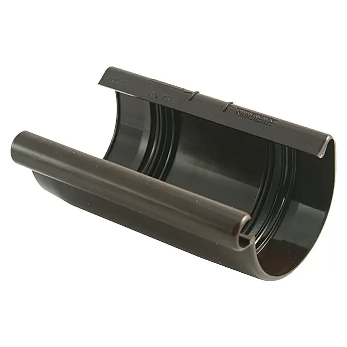 Marley Rinnenverbinder - Nennweite: 75 mm, Kunststoff, Braun - Diagonale Ansicht