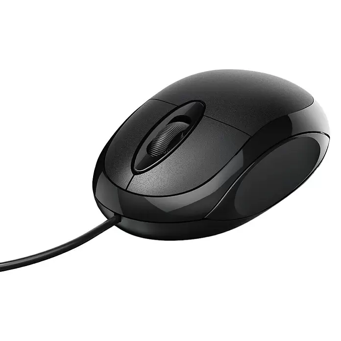 Hama Ratón para PC Óptico MC-100 - Negro, 10 x 5,5 x 3,3 cm - Vista angular