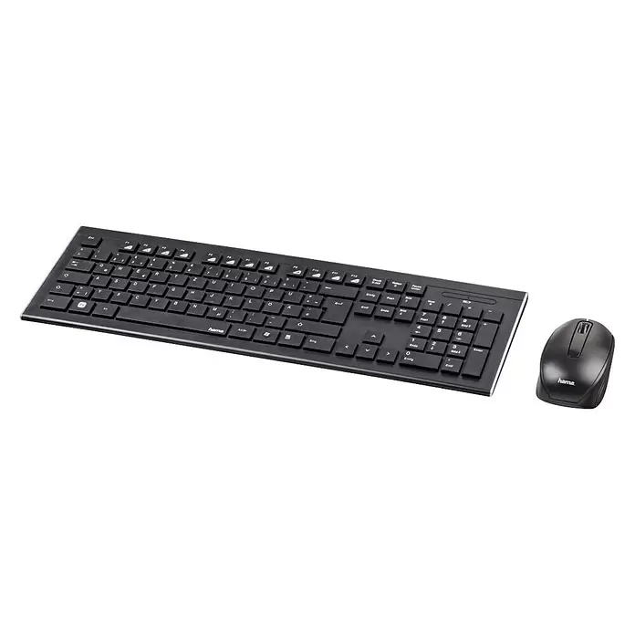 Hama Funk-Tastatur und Maus Set Cortino - Schwarz - Diagonale Ansicht