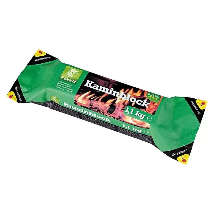 Flash Haardhout organische was - Hout, 1 kg - Diagonaal zicht