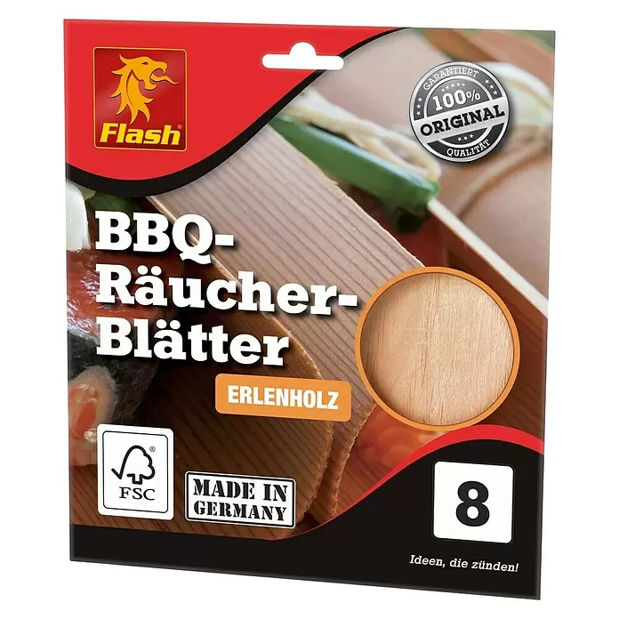 Flash Rookbladen 8 stk. - Elzenhout, 8 stk. - Diagonaal zicht