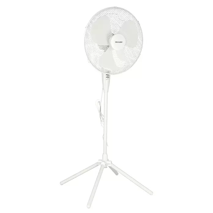Proklima Standventilator - Weiß, Durchmesser: 40 cm, 50 W, 2.427 m³/h - Diagonale Ansicht