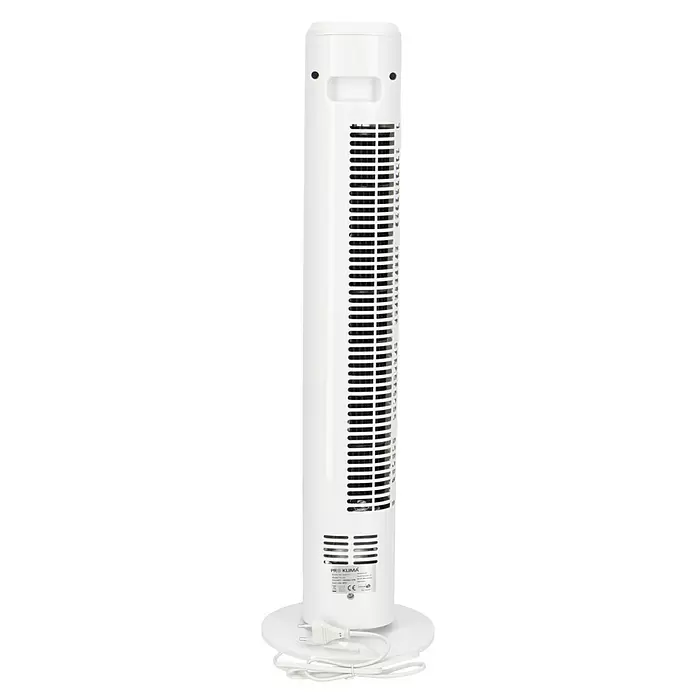 Proklima Turmventilator - Weiß, 78 cm, 50 W, 258 m³/h, Timer - Rückansicht