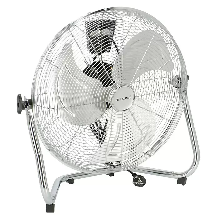PR Klima Ventilador de suelo Speed - Plateado, 45 cm, 100 W, 4.770,6 m³/h - Vista angular