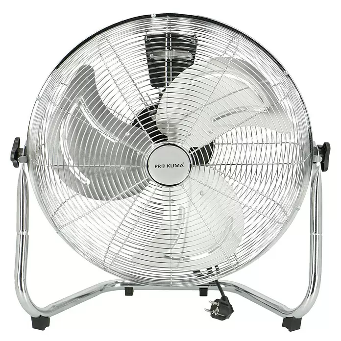 PR Klima Ventilador de suelo Speed - Plateado, 45 cm, 100 W, 4.770,6 m³/h - Vista frontal