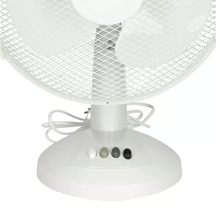 Proklima Tischventilator - Weiß, Durchmesser: 30 cm, 40 W, 1.890 m³/h - Detailaufnahme