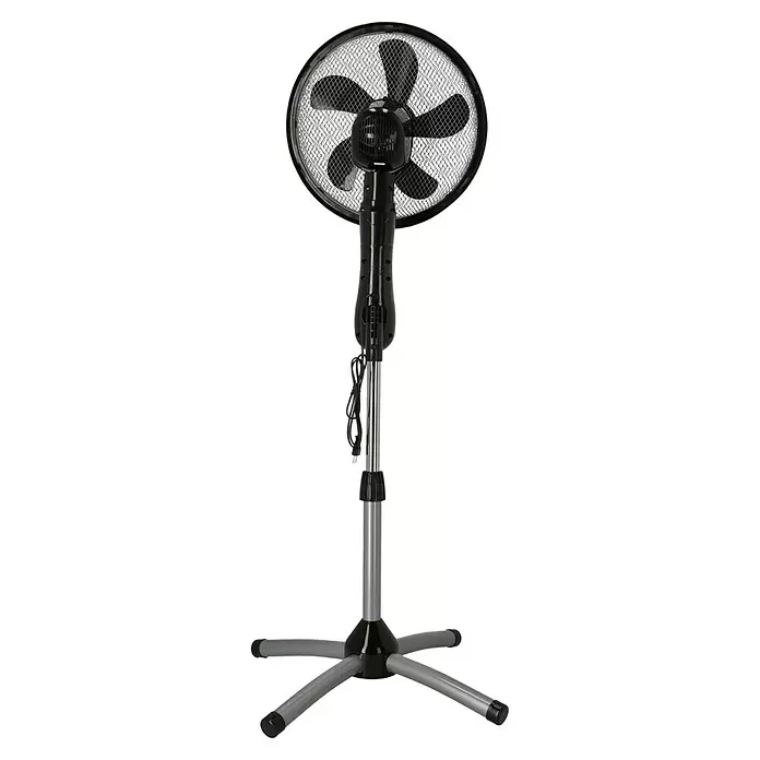 Proklima Standventilator - Silber/Schwarz, Höhe: 148 cm, 55 W - Rückansicht