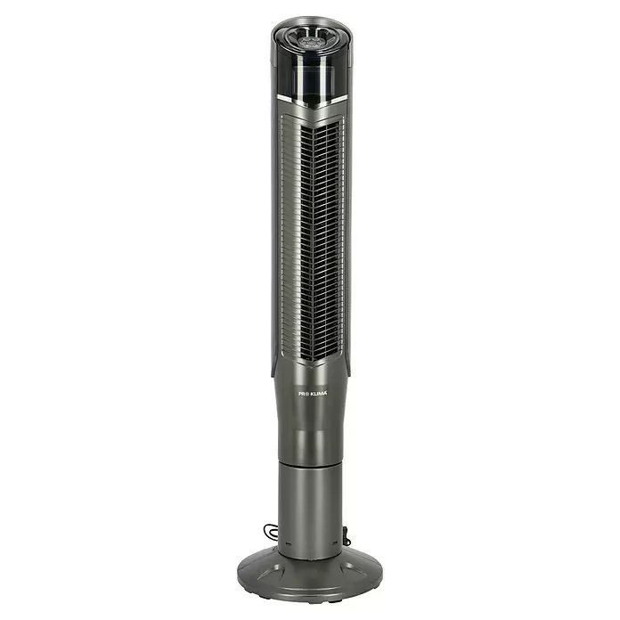 Proklima Turmventilator - Schwarz, Höhe: 132 cm, 50 W, Mit Fernbedienung - Vorderansicht