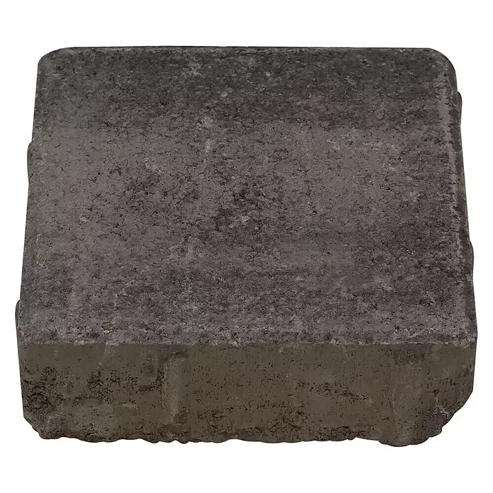 Seesteiner Pflasterstein Piazza Antik - L x B x S: 15 x 15 x 5 cm, Anthrazit, Beton, Kantenverarbeitung: Gebrochen - Diagonale Ansicht