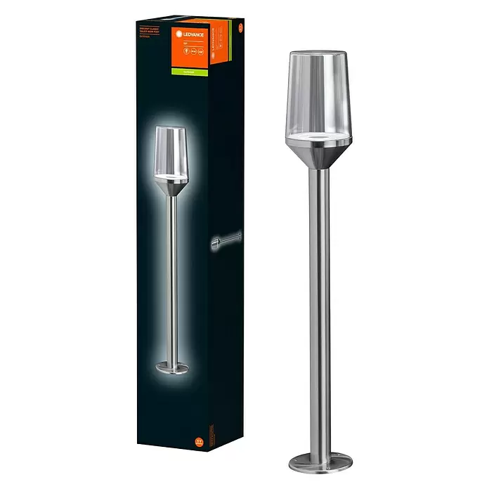 Ledvance LED-Außenleuchte Endura Classic - Farbe Gehäuse: Stahl, IP44, 16,2 x 16,2 x 85,4 cm - Diagonale Ansicht