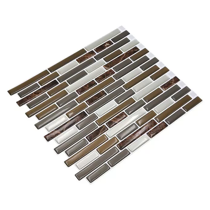 Öntapadós mozaik Marble SVM 24088 - 4 db, Vinyl, Barnát keverjünk össze - Szögletes nézet