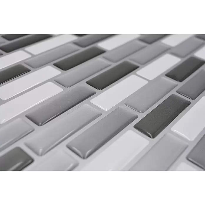 Selbstklebemosaik SVM 24086 - 4 Stk., 23,6 x 25,5 cm, Vinyl, Grau/Silber - Detailaufnahme