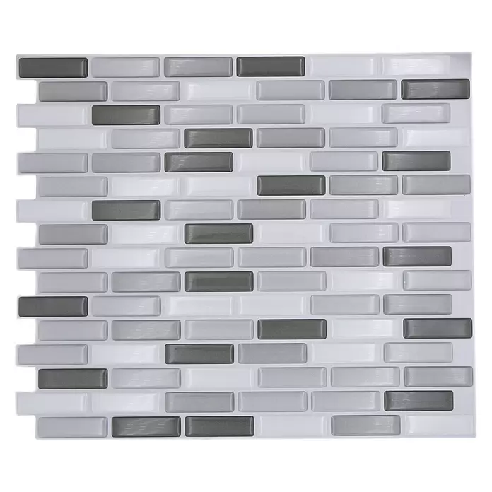 Selbstklebemosaik SVM 24086 - 4 Stk., 23,6 x 25,5 cm, Vinyl, Grau/Silber - Draufsicht
