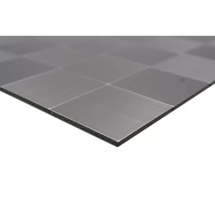 Selbstklebemosaik SAM 4MM99 - 30,5 x 30,5 cm, Metall, Silber - Detailaufnahme