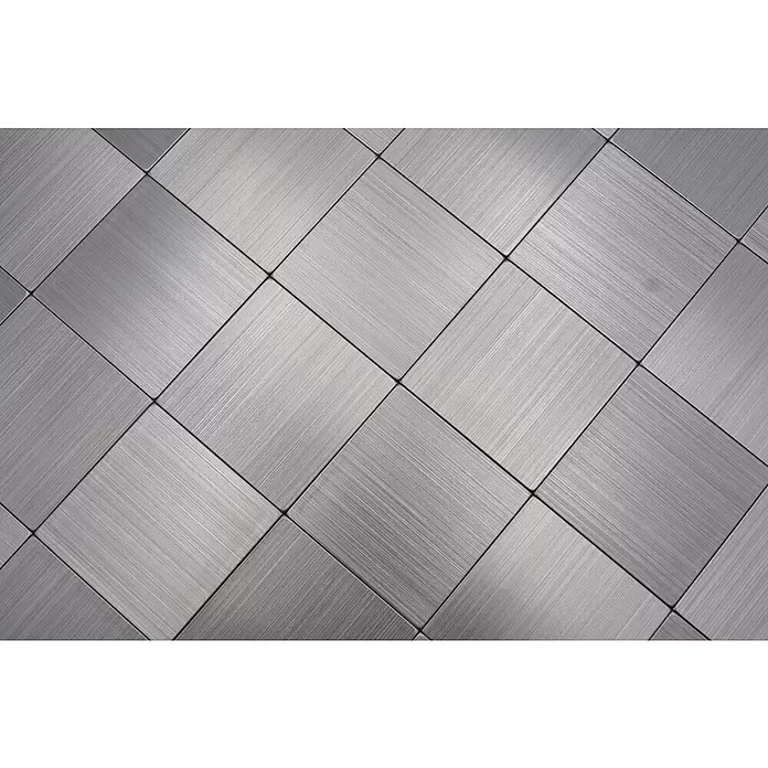 Selbstklebemosaik SAM 4MM99 - 30,5 x 30,5 cm, Metall, Silber - Detailaufnahme