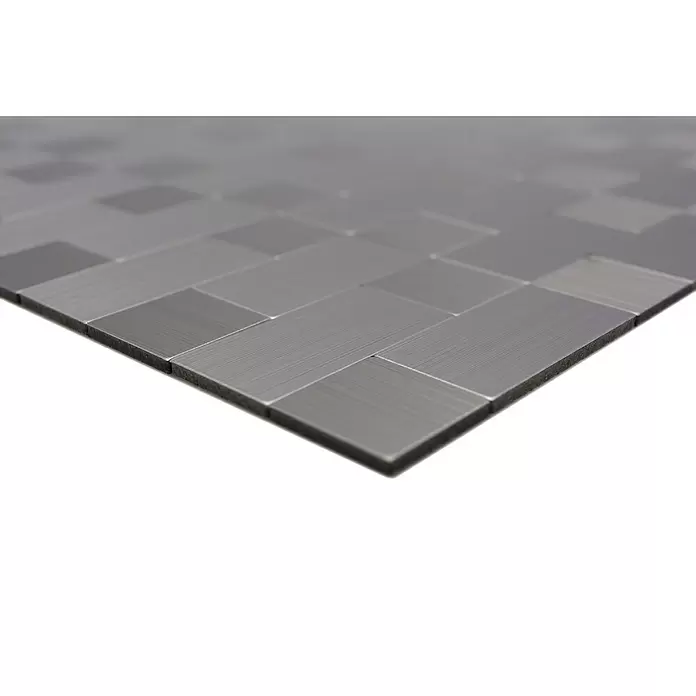 Selbstklebemosaik SAM 4MM87 - 30,5 x 30,5 cm, Metall, Silber - Detailaufnahme