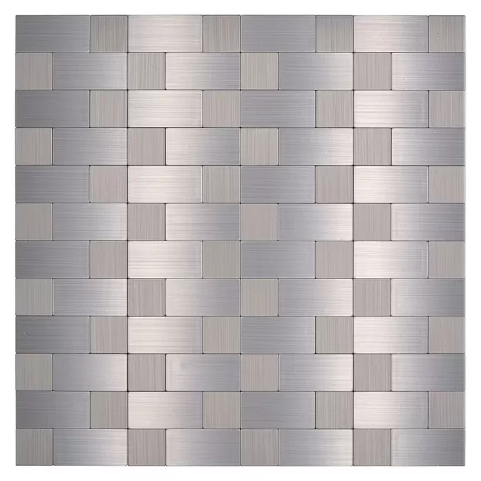 Selbstklebemosaik SAM 4MM87 - 30,5 x 30,5 cm, Metall, Silber - Draufsicht