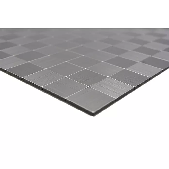 Selbstklebemosaik SAM 4MM25 - 30,5 x 30,5 cm, Metall, Silber - Detailaufnahme