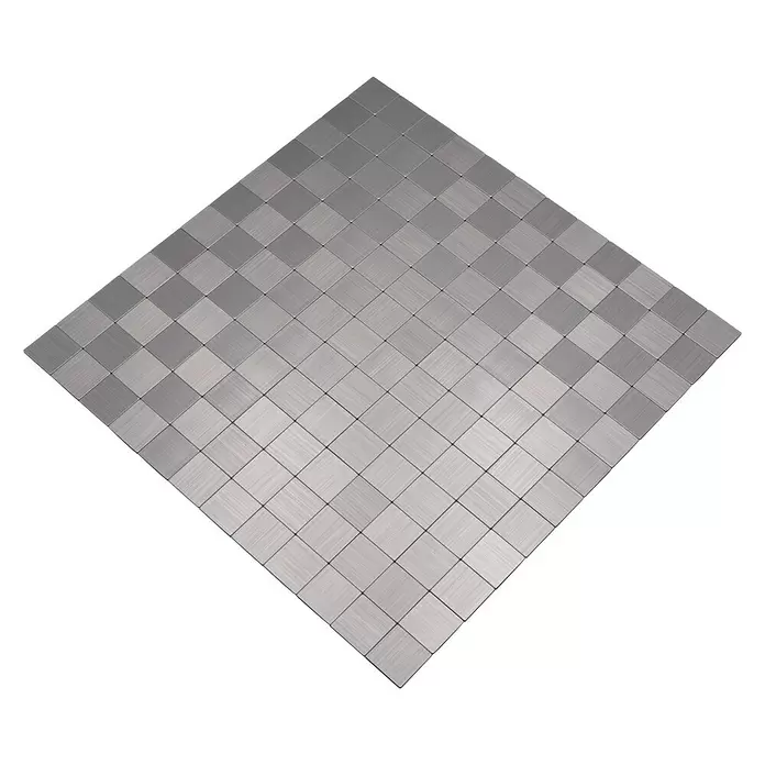 Selbstklebemosaik SAM 4MM25 - 30,5 x 30,5 cm, Metall, Silber - Diagonale Ansicht