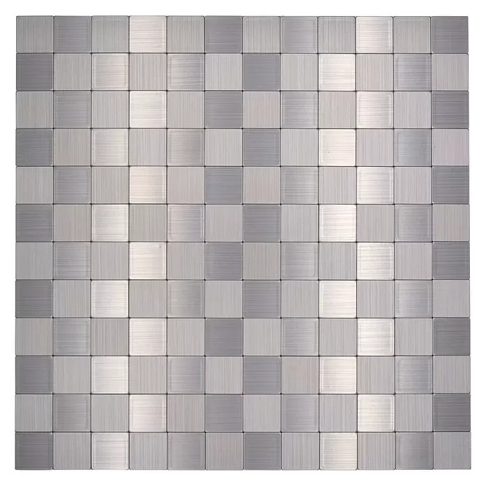 Selbstklebemosaik SAM 4MM25 - 30,5 x 30,5 cm, Metall, Silber - Draufsicht