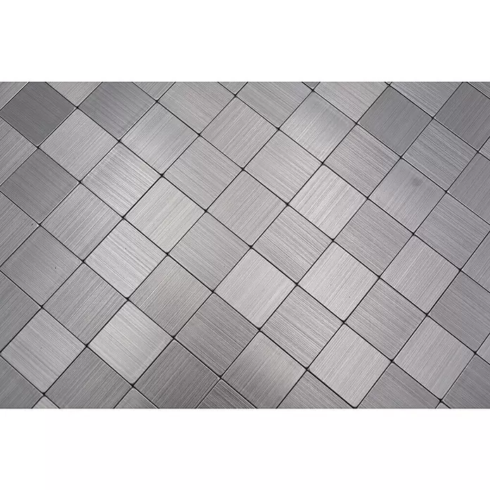 Selbstklebemosaik SAM 4MM25 - 30,5 x 30,5 cm, Metall, Silber - Detailaufnahme