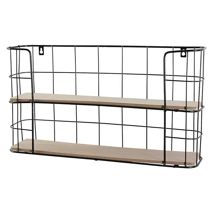 Regalux Wandregal - L x B x H: 55 x 12 x 30 cm, Metall - Diagonale Ansicht