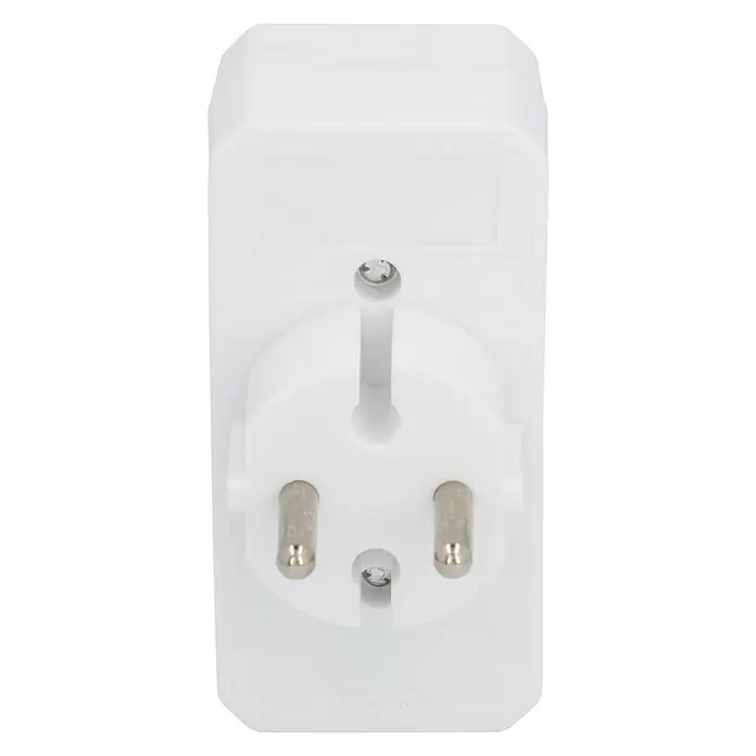 UniTEC Euro-Adapter - Weiß, Anzahl Steckdosen Euro: 4 Stk., 4 x 2,5 A, 1.250 W - Vorderansicht