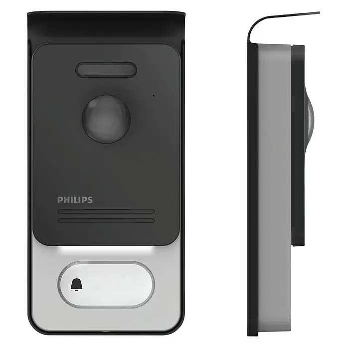 Philips WelcomeEye Farb-Video-Türsprechanlage Comfort - 2-Familienhaus, Bildschirmgröße: 7″ - Vorderansicht