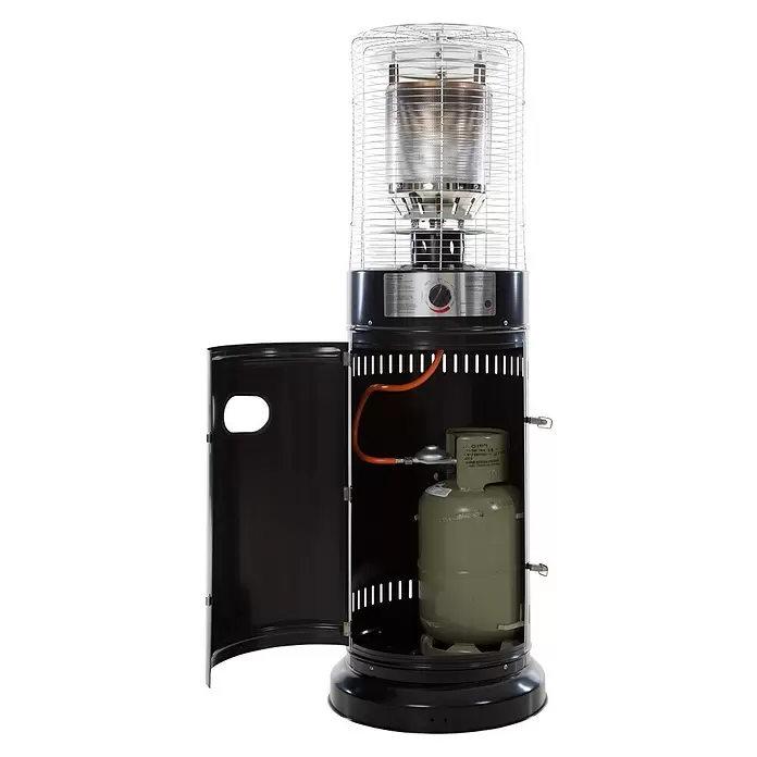 Sunred Staande terrasverwarmer Propus - 11.000 W, Zwart, Hoogte: 126 cm - Vooraanzicht