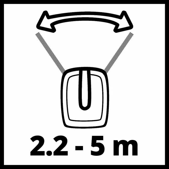 Einhell Power X-Change Handstreuer GE-US 18 Li-Solo - Streubreite: 5 m, Fassungsvermögen: 3,3 l - Skizze